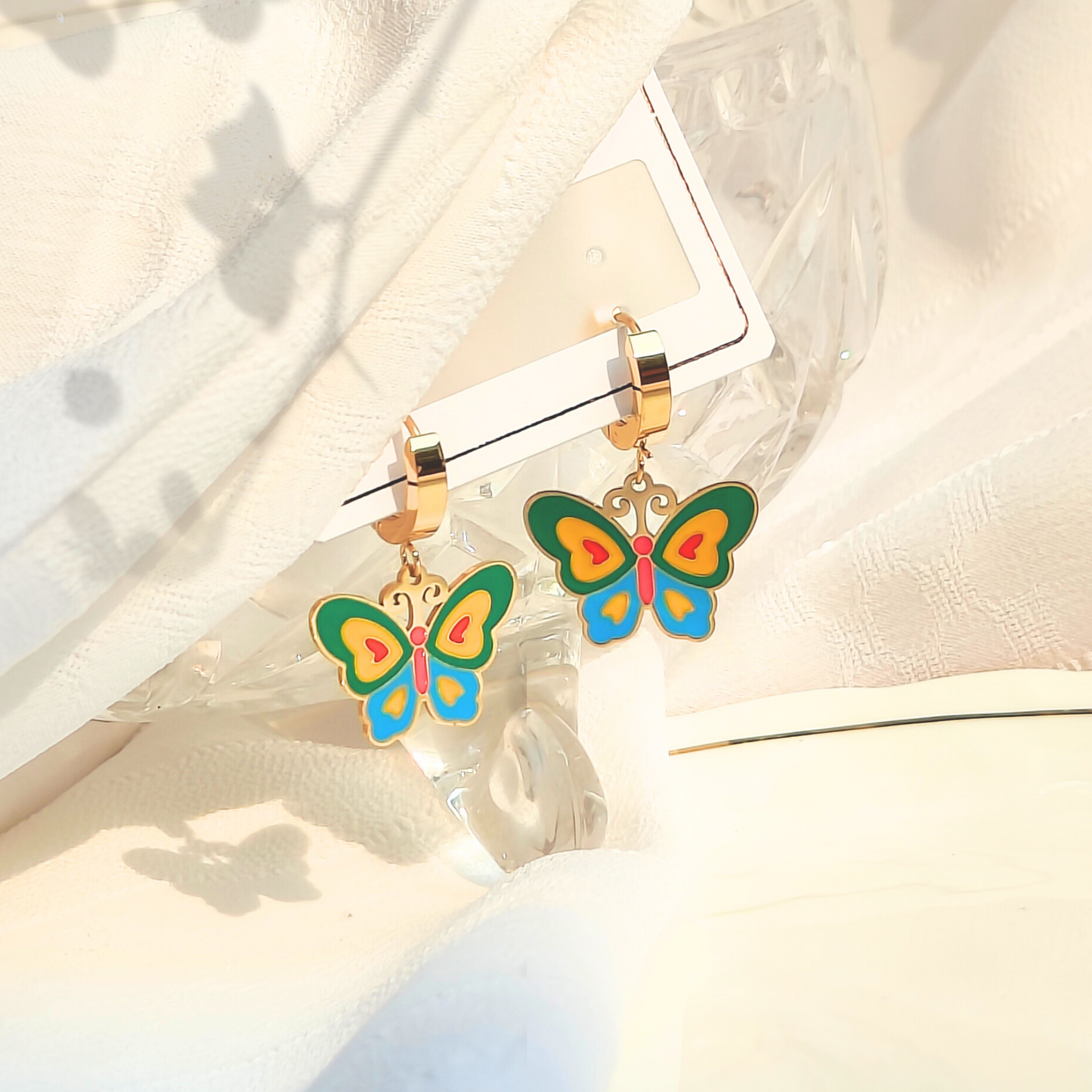Butterfly Drop Anti-tarnish Earrings