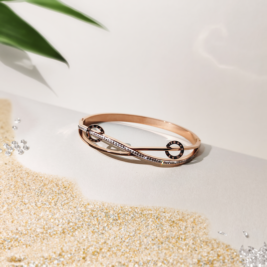 Eternal Bling Anti-tarnish Bracelet in studio light, top angle view
