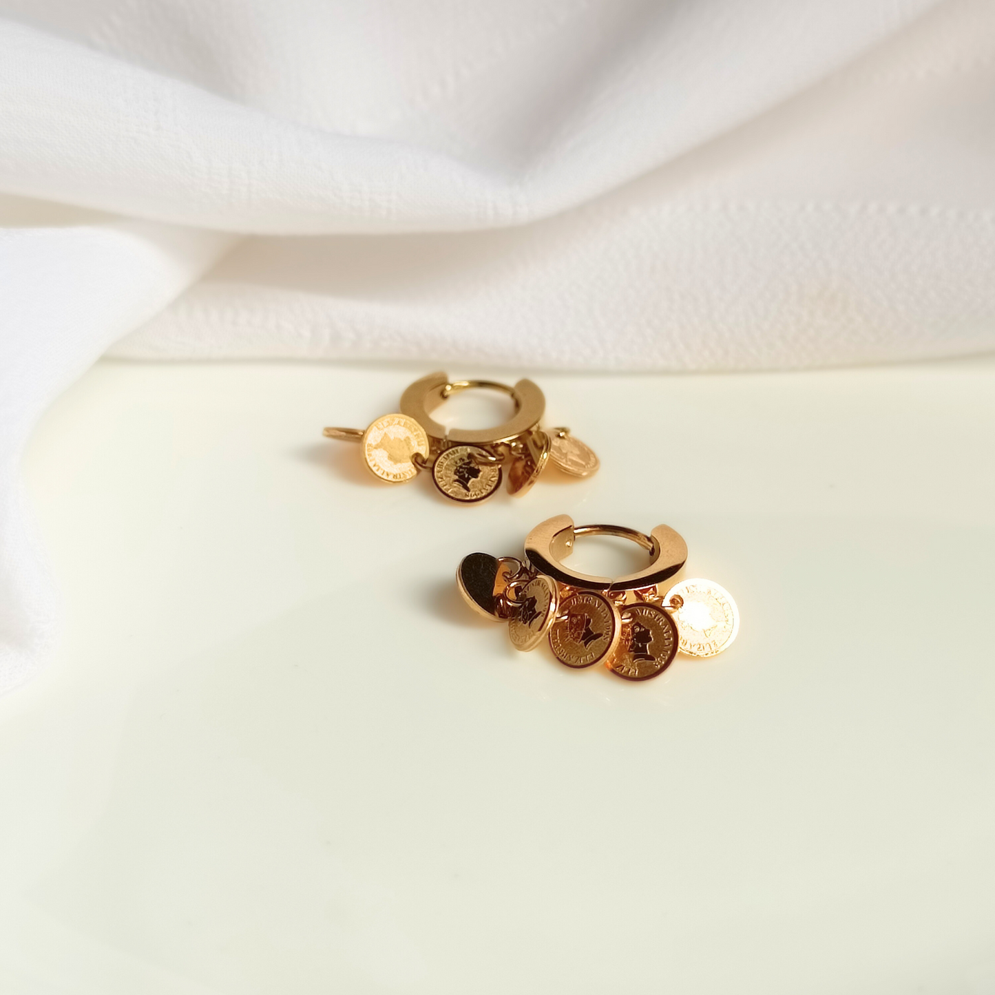 Victoria Coin Anti-Tarnish Earring